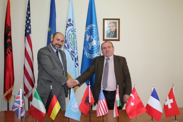Prof Natale.Dr Shefki Hysa And Prof Natale Petti In Dmpp Headquarters Tirana Albania Diplomatic Mission Peace And Prosperity